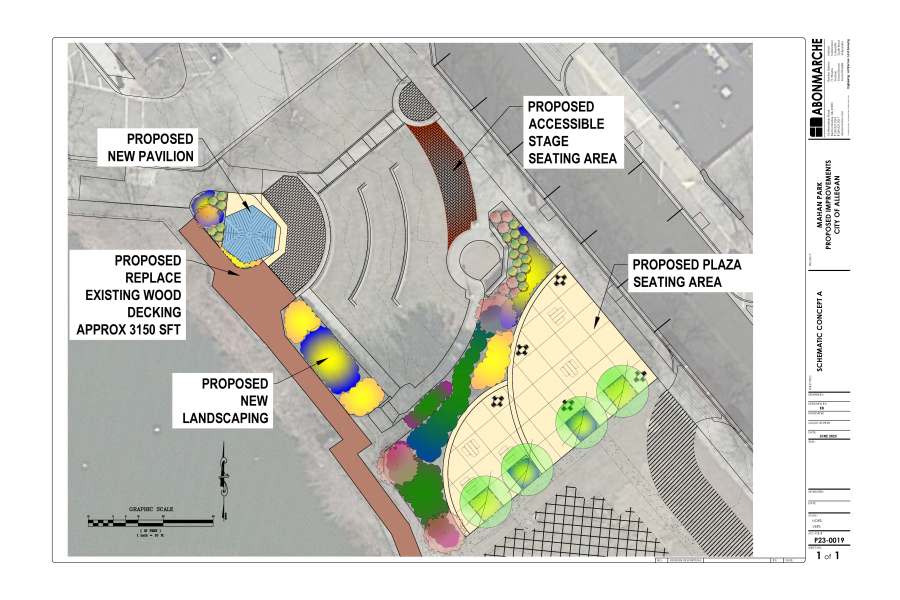 A map of the proposed improvements to Mahan Park in Allegan. (Courtesy of the city of Allegan)