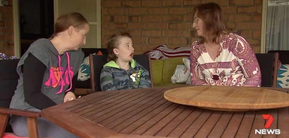 Matty's mum (left) and grandmother (right) have praised him for his bravery. Source: 7 News