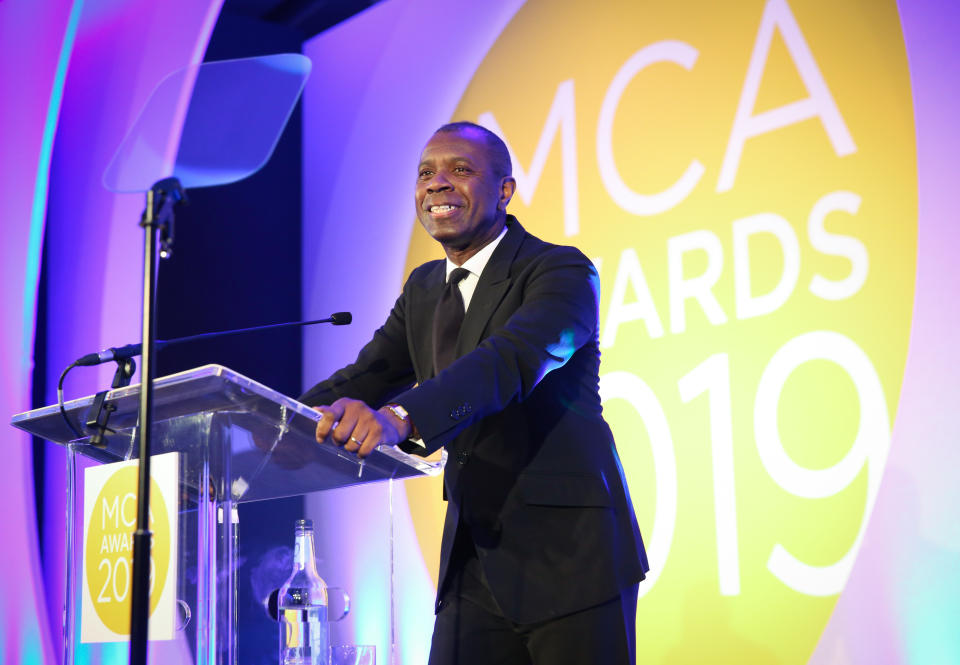 EDITORIAL USE ONLY Newsreader Clive Myrie hosts the Management Consultancies Association (MCA) awards at the Park Plaza Westminster in London.