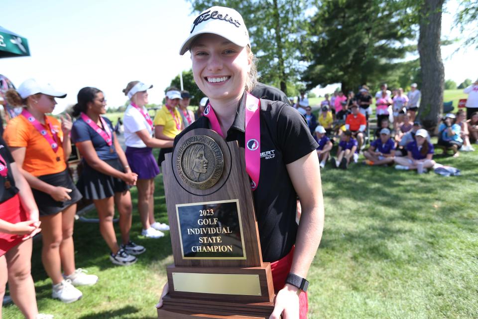 Gilbert senior Eden Lohrbach has won individual medalist honors at the Class 3A girls state golf meet two times in the past three years.