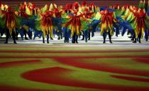 <p>Dancers perform at the Olympic Wings segment during the Closing Ceremony on Day 16 of the Rio 2016 Olympic Games at Maracana Stadium on August 21, 2016 in Rio de Janeiro, Brazil. (Photo by Patrick Smith/Getty Images) </p>