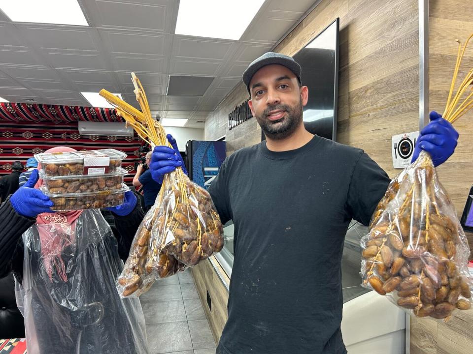 Fresh dates imported from Algeria are an important part of the meal.