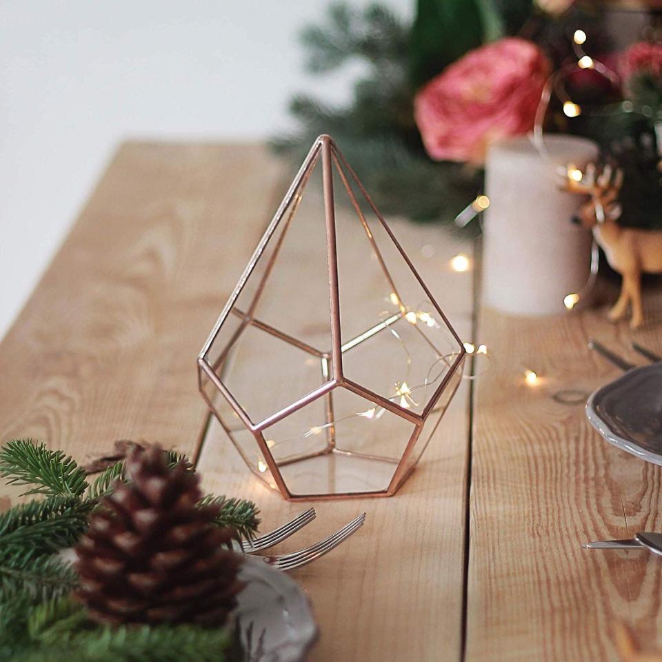 10) Glass Geometric Terrarium