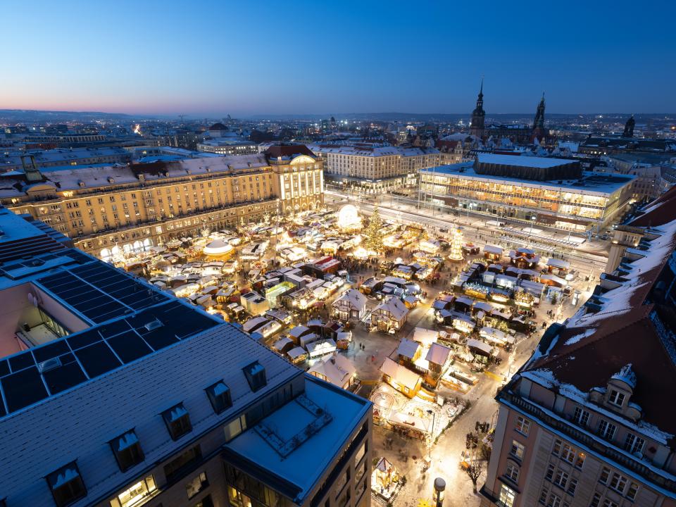 A Christmas market in Dresden on December 13, 2022.
