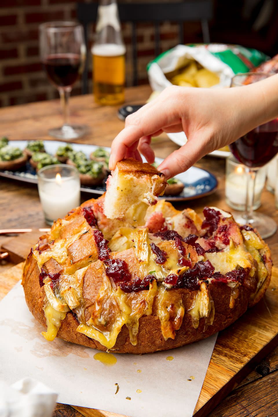 Cranberry Brie Pull-Apart Bread