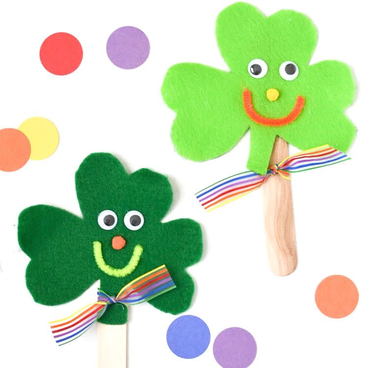 st patrick's day games — shamrock puppets