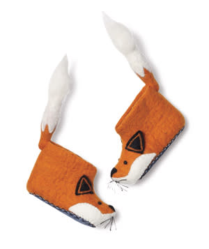 Orange Finlay Fox Slippers by Sew Heart Felt