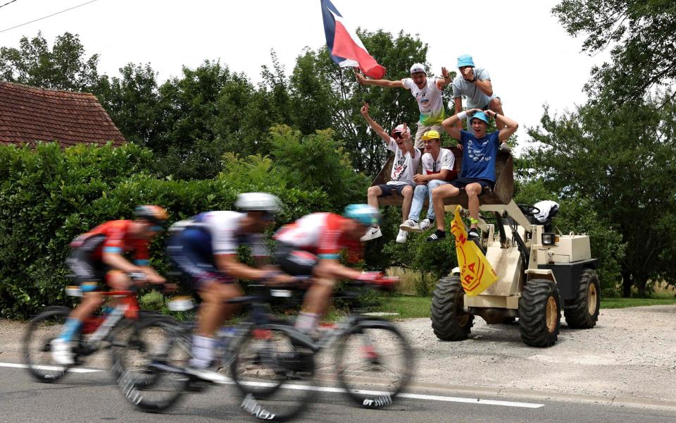 Fred Wright (left to right), Mattia Cattaneo and Brent Van Moer - GETTY IMAGES