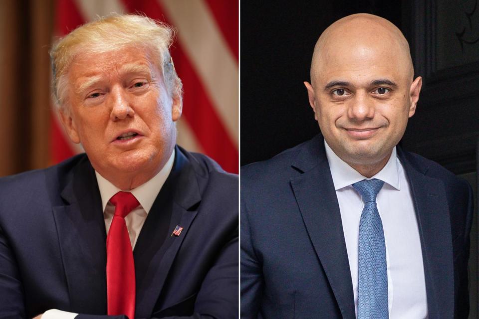 Home Secretary Sajid Javid unleashed a withering slapdown to Donald Trump today, condemning a remark by the US President about killings in London as “unbecoming of a leader of such a great state”.The senior Cabinet minister bluntly told Mr Trump to stop “interfering in another country’s domestic politics”.Mr Javid hit out after the US President retweeted a post from Right-wing commentator Katie Hopkins over the weekend which called the capital “Stab-City” and “Khan’s Londonistan” after the series of fatal gun and knife attacks.In a comment on his retweet, Mr Trump again lashed out at Mayor Sadiq Khan, messaging: “LONDON needs a new mayor ASAP. Khan is a disaster — will only get worse!”During a Tory leadership hustings at Westminster, Mr Javid was asked about Mr Trump’s comments and responded: “President Trump should stick to domestic politics. It’s unbecoming of a leader of such a great state to keep trying to interfere in another country’s domestic politics.“Clearly I’m deeply concerned about serious violence. There is a lot that is going on across government, including the Home Office, especially the work that I have done with the new Offensive Weapons Act, bringing back stop and search, more funding, I want to see 20,000 more police officers on the streets ... it was a mistake that numbers were cut by so much.“But on that issue, again, the President of the United States was right to be concerned about serious violence, but he should be concerned about the serious violence in his own country which is more than 10 times higher than it is in the UK.”The diplomatic bust-up came after a man in his forties became London’s latest murder victim early today after a weekend of bloodshed that left three others dead. No 10 declined to comment on the statement by Mr Javid, who was not invited to a state banquet at Buckingham Palace laid on for Mr Trump this month.Foreign Secretary Jeremy Hunt said he would not use the words attacking Mr Khan, but he added: “The Mayor of London has completely failed to tackle knife crime and in that I 150 per cent agree with the President.” Today Mr Khan accused Mr Trump of being a “poster boy for racists”. Speaking in central London, he added: “It’s remarkable that you’ve got the President of the USA amplifying the tweets of a far-Right activist.”Before he landed in the UK for his state visit, Mr Trump branded Mr Khan a “stone cold loser” in a startling attack on Twitter.