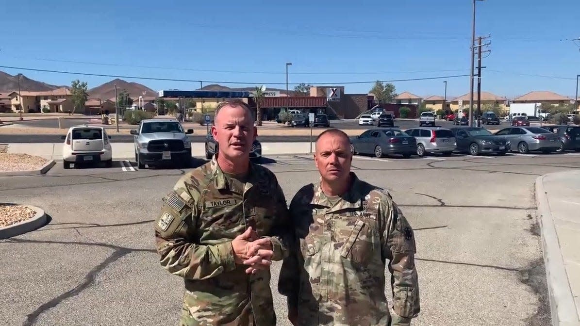 “I want you to know that our (military police) reacted on the spot, as soon as they got the report, and we feel confident now that we’re continuing to secure the area,” Commanding General Curtis D. Taylor said of an apparent shooting threat at Fort Irwin.
