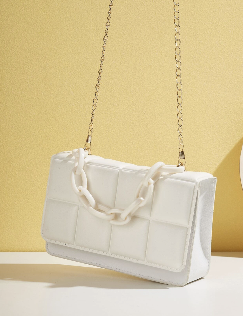 Quilted Chain Flap Satchel Bag, $6.95