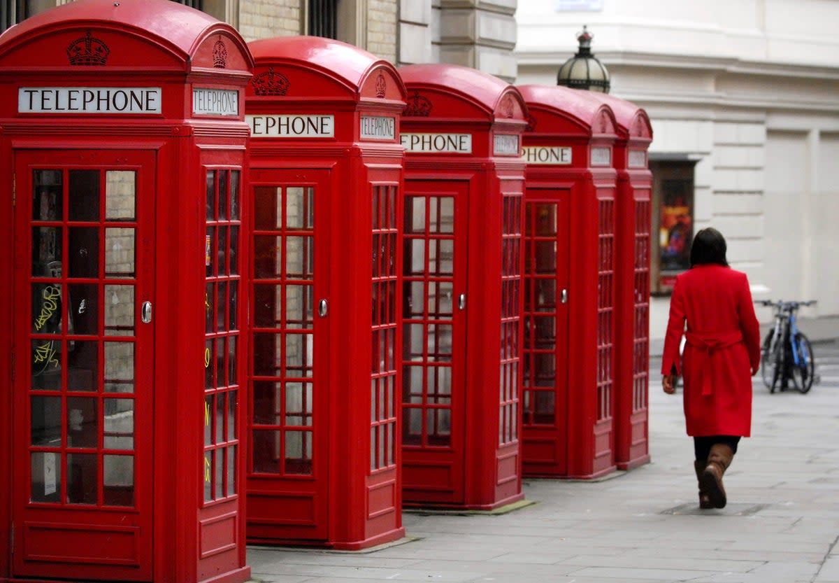 File image of red phone boxes (PA Archive)