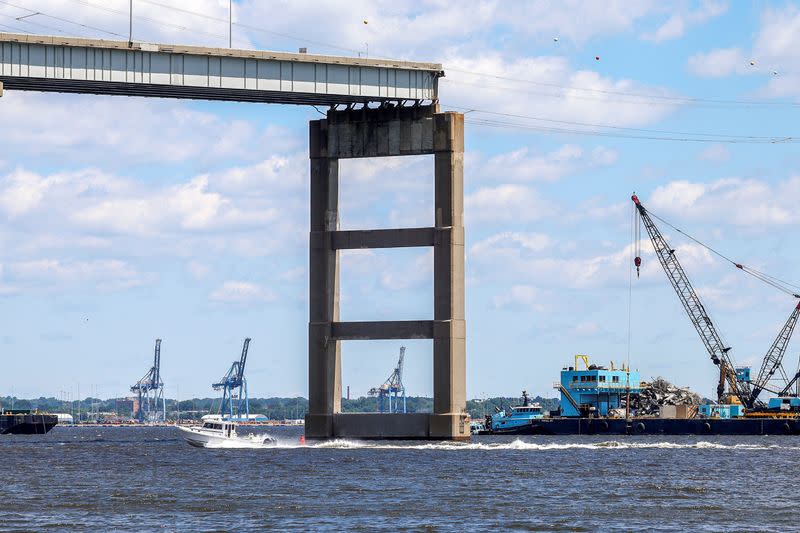 Clean-up continues as Baltimore's main shipping channel prepares to reopen following the collapse of the Francis Scott Key Bridge