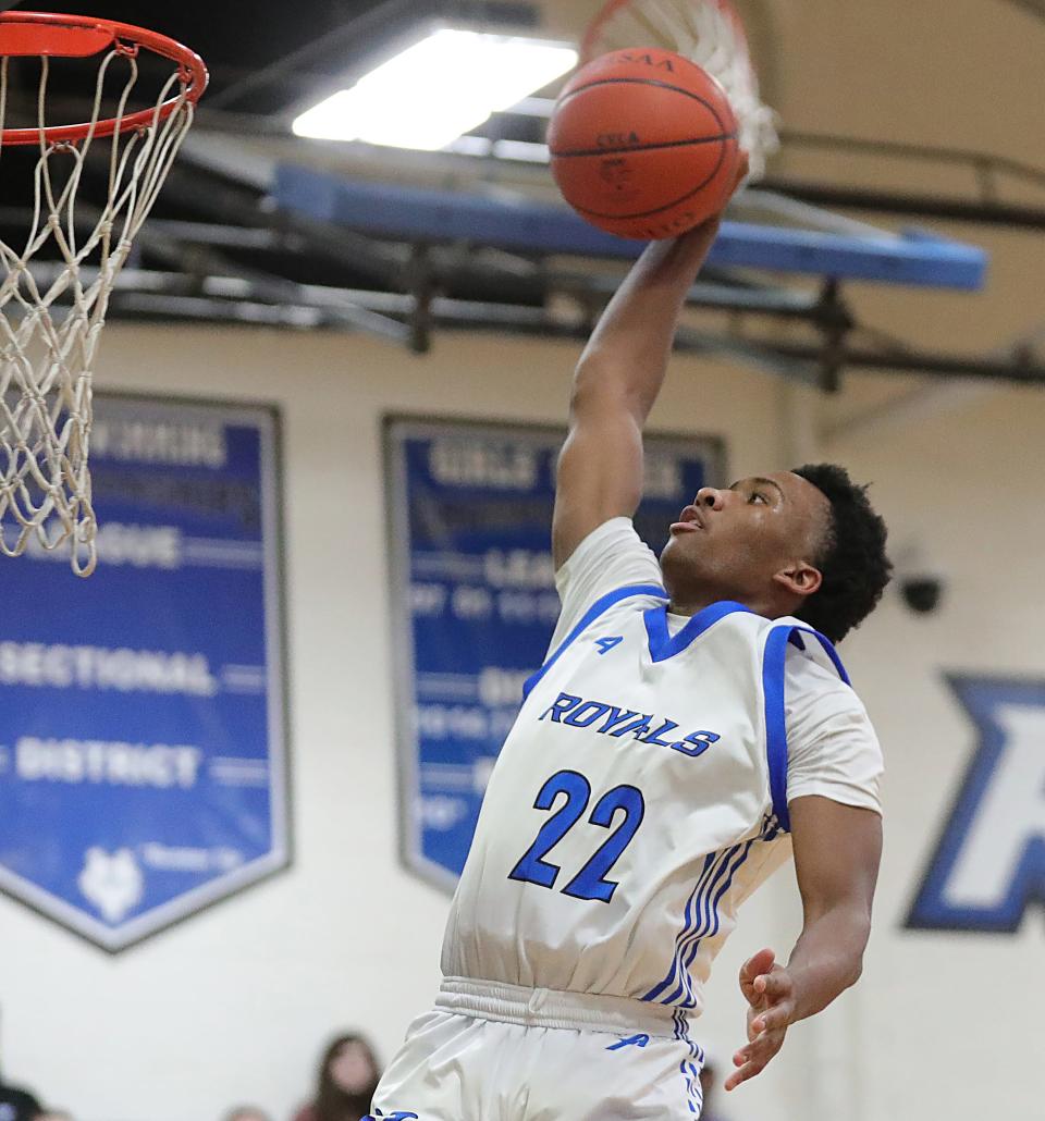 CVCA guard Darryn Peterson looks for a one-handed dunk during the second half against Canton South, Friday, Dec. 16, 2022.