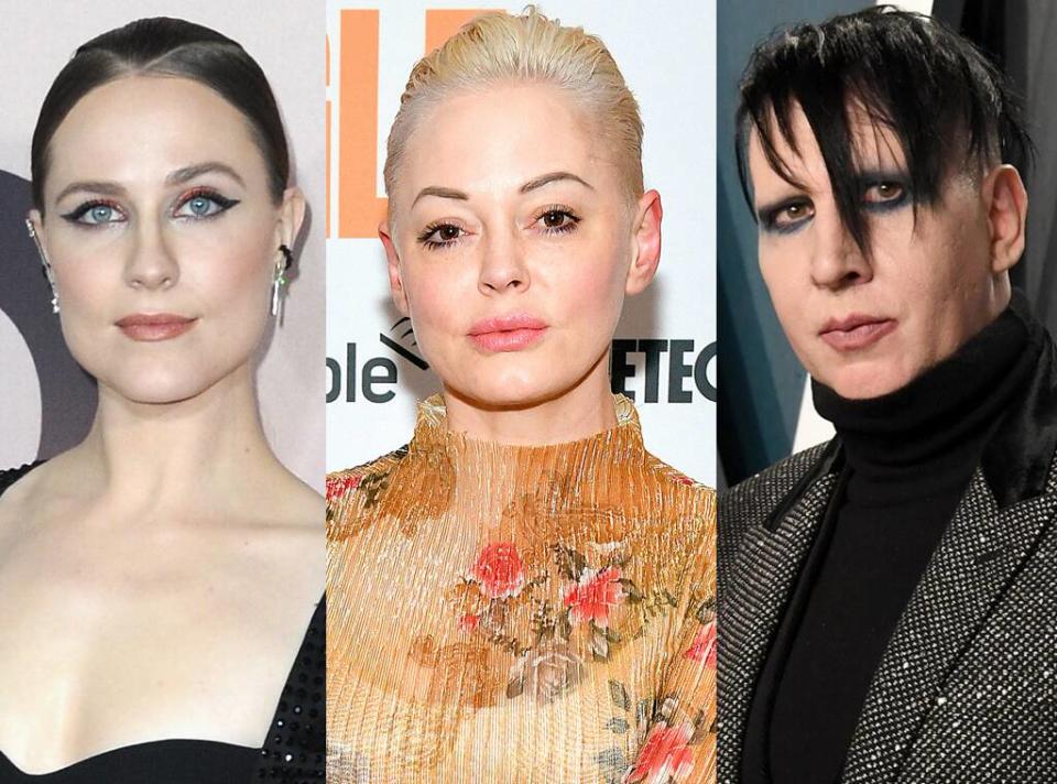 Rose McGowan, Evan Rachel Wood, Marilyn Manson