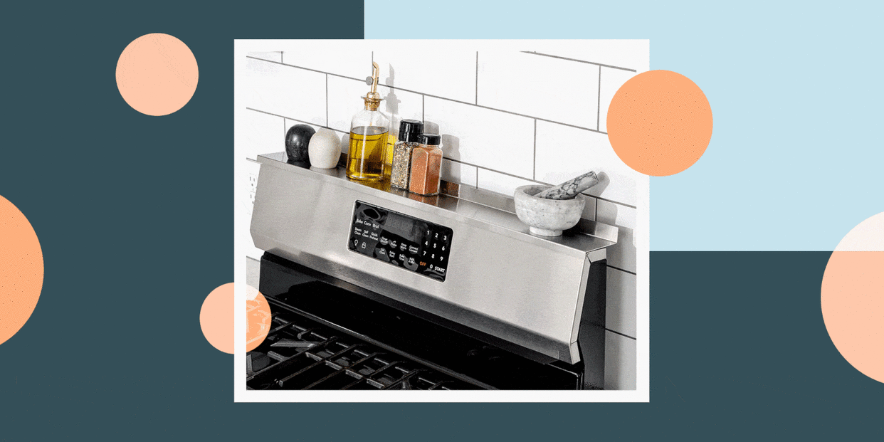 magnetic shelf on top of oven