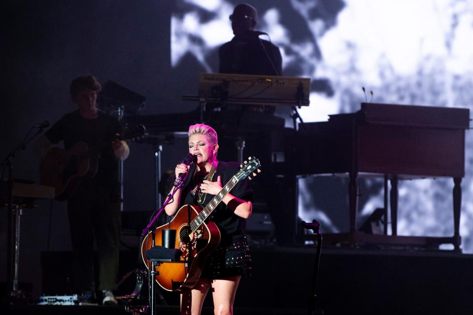 The Chicks perform on the What Stage during the Bonnaroo Music and Arts Festival held in Manchester, Tenn., on Friday, June 17, 2022.