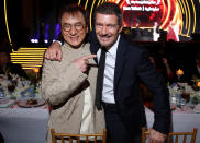 <p>Antonio Banderas and Jackie Chan attend the closing night gala red carpet at the Red Sea International Film Festival on Dec. 8. </p>