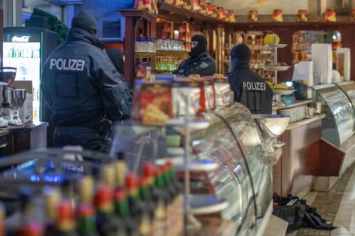 Italian media said key organised crime family members were targeted in the raids, such as this one in Cologne