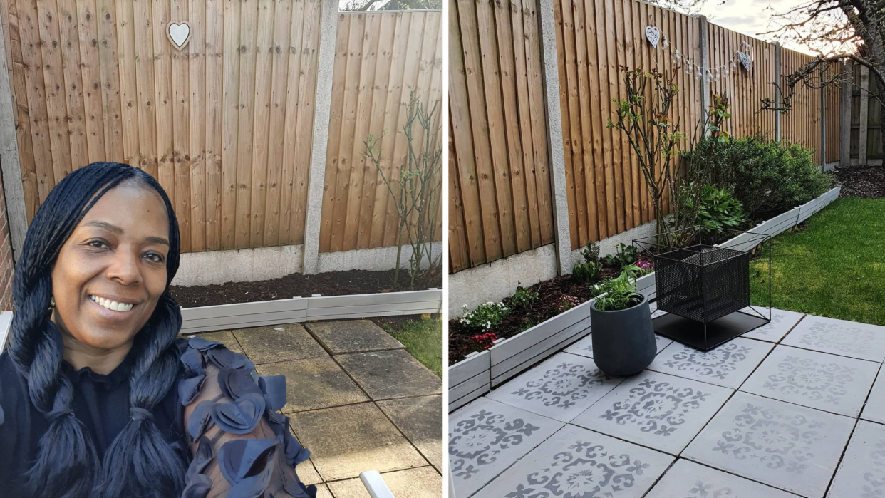 Viv Wilks has impressed with her purse-friendly patio-makeover. (Latestdeals.co.uk)