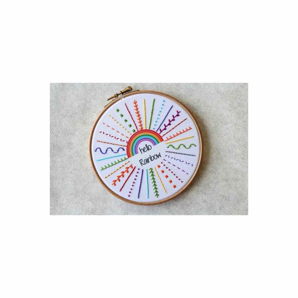 Hello Rainbow Beginner Embroidery Kit