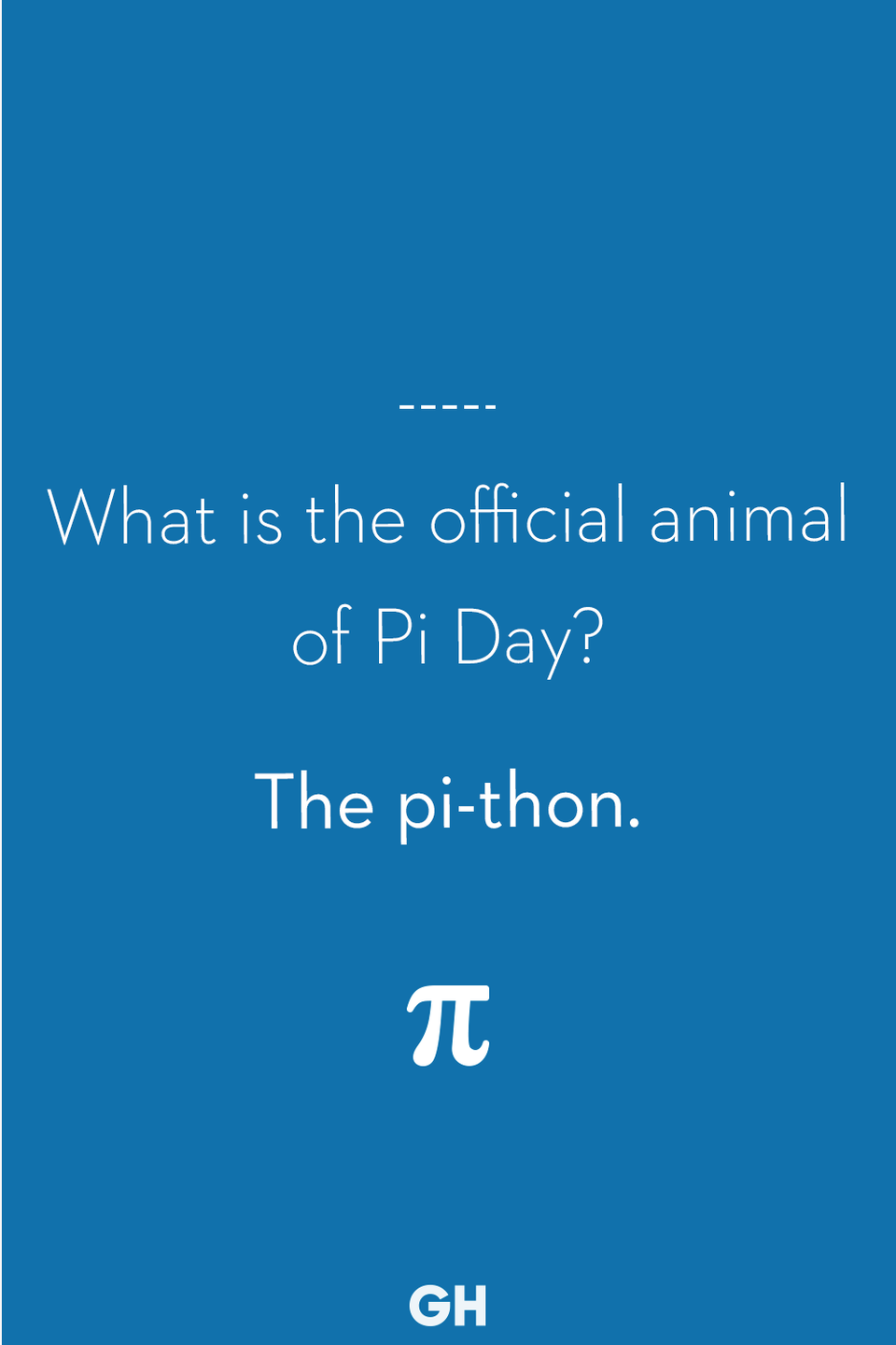 19) What is the official animal of Pi Day?