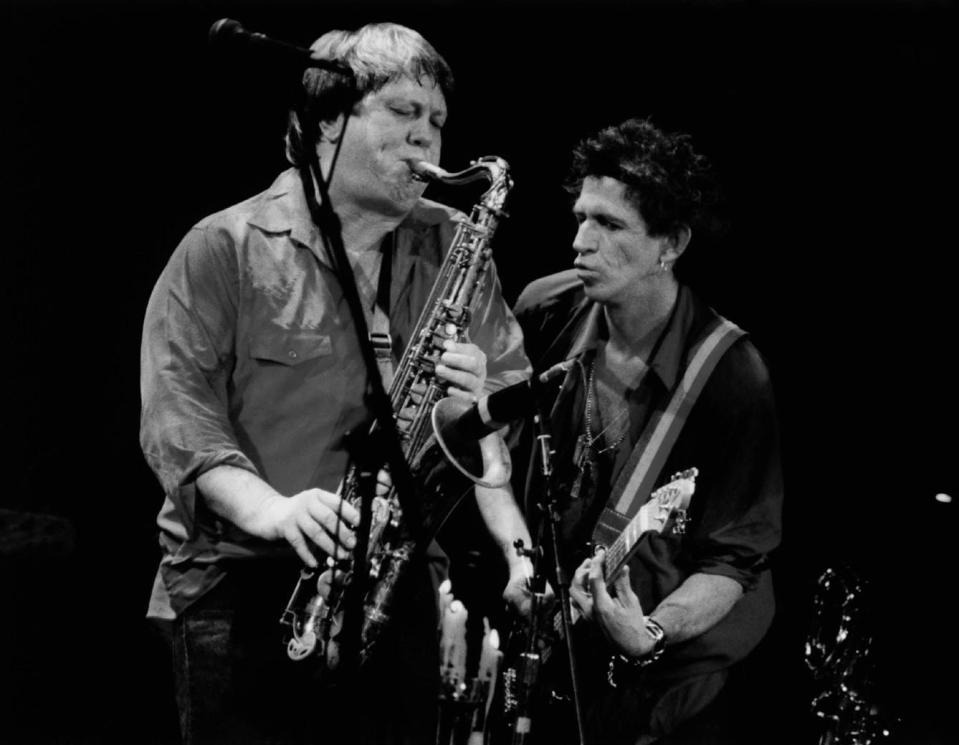 Bobby Keys, left, with Keith Richards of The Rolling Stones