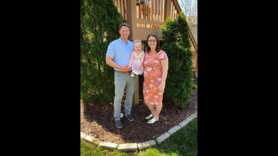 Mikkel and Kayla Kjelshus and their daughter, Charlie. The family was surprised by large medical bills following Charlie’s birth after they listed Kayla’s insurance as Charlie’s primary coverage. Under the birthday rule, Mikkel’s coverage should have been primary. The mistake led to confusion over billing.