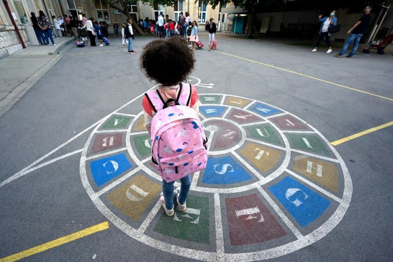 Jour de rentrée dans une école à Montpellier le 1er septembre 2020. 