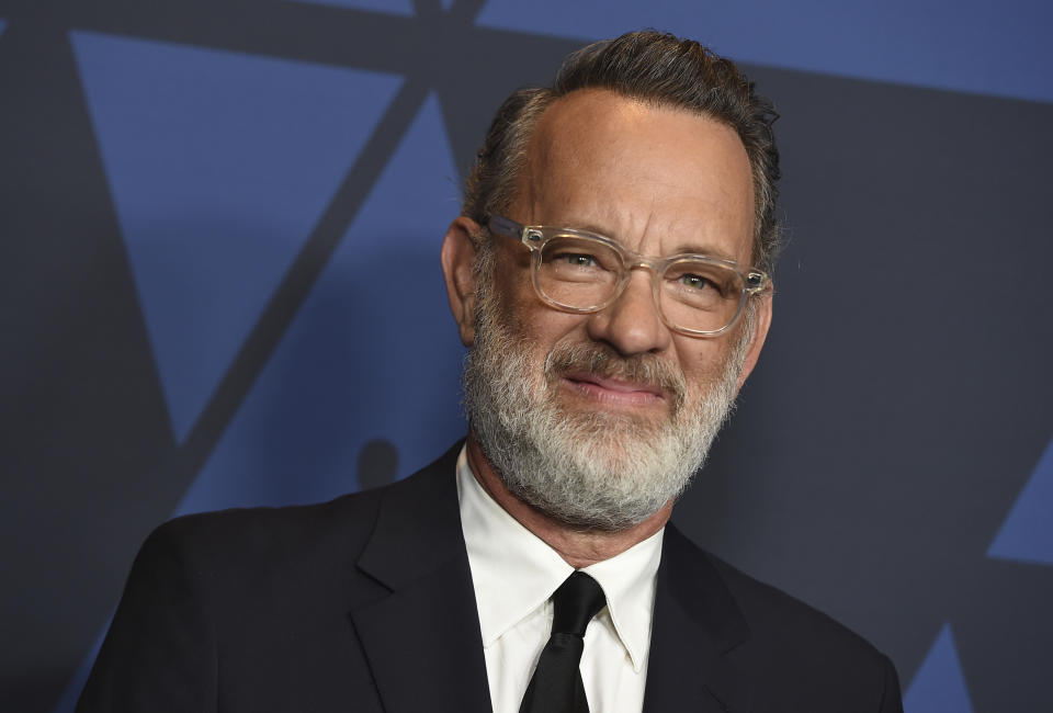 Tom Hanks arrives at the Governors Awards on Sunday, Oct. 27, 2019, at the Dolby Ballroom in Los Angeles. (Photo by Jordan Strauss/Invision/AP)