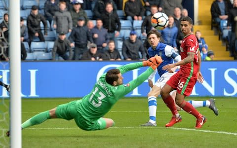 Adam Reach had an early shot saved - Credit: REUTERS