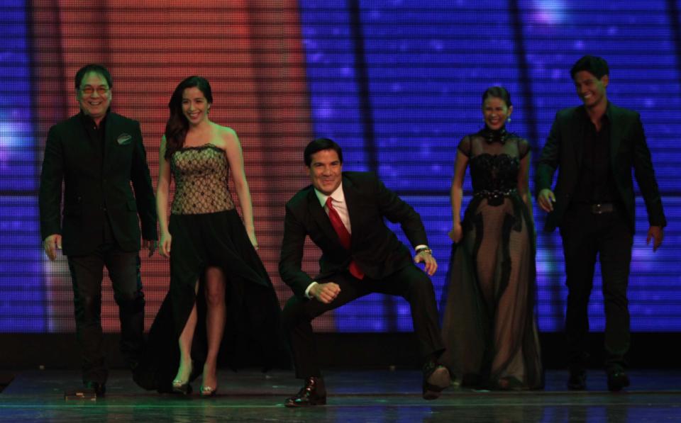 Joey de Leon, Shalani Soledad, Edu Manzano, Gelli de Belen and Daniel Matsunaga (George Calvelo/NPPA Images)