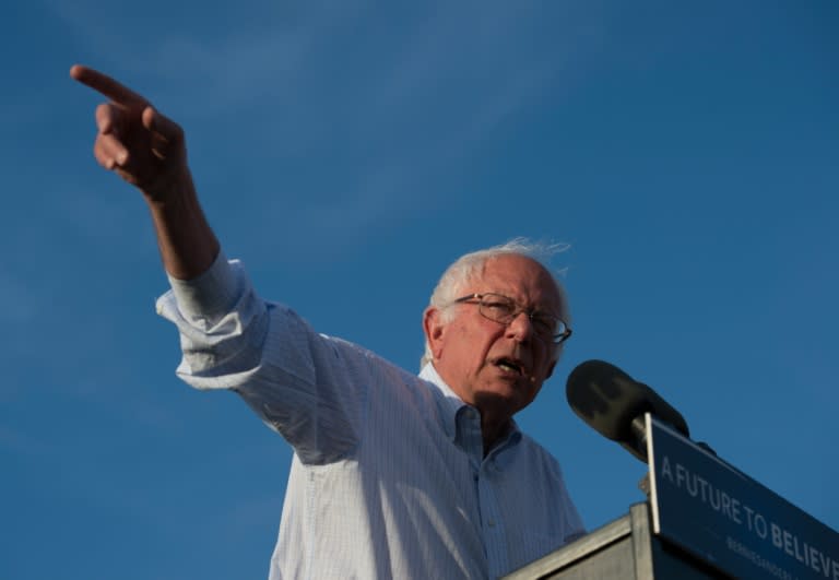 Democratic Presidential Candidate Bernie Sanders pictured during a rally on June 8, 2016, has repeatedly stressed he wants to carry his insurgent campaign all the way to the Democratic national convention in July
