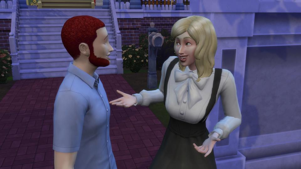 The Sims 4 - The sims talk with one another with excitement