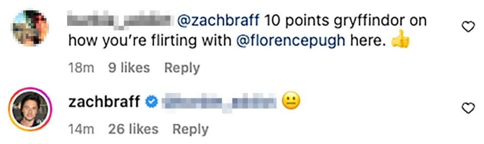 zach braff instagram comments