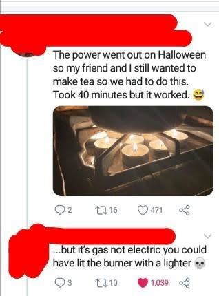 person who does not know how an oven works