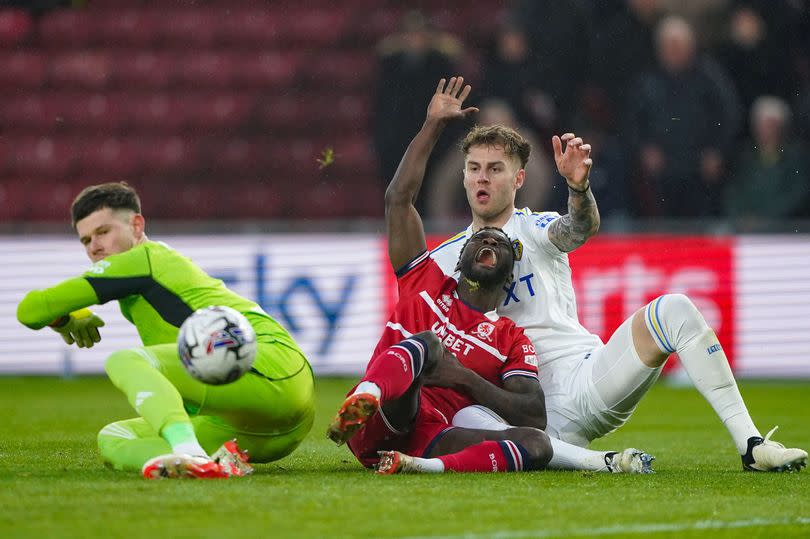 Joe Rodon, right, in action for Leeds United at Middlesbrough earlier this week -Credit:PA