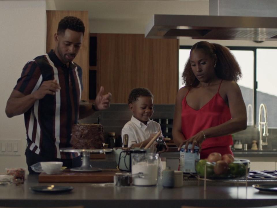 Lawrence (Jay Ellis) and Issa (Issa Rae) on "Insecure"