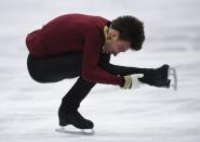 Figure Skating - ISU Grand Prix Rostelecom Cup 2017 - Men's Short Program - Moscow, Russia - October 20, 2017 - Dmitri Aliev of Russia competes. REUTERS/Alexander Fedorov