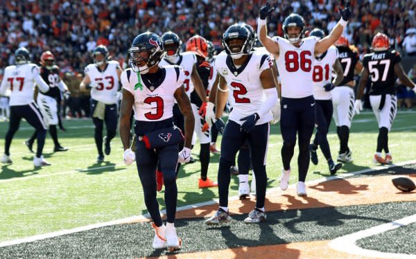 Wide receiver Tank Dell (3) and the Houston Texans will host the Denver Broncos on Sunday in Houston. File Photo by John Sommers II/UPI