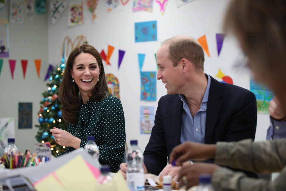 Kate and William joined an arts and crafts session at homeless charity The Passage (PA)