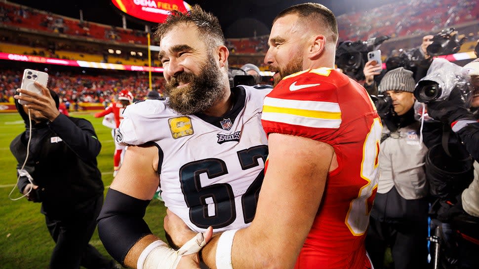 Jason Kelce and Travis Kelce