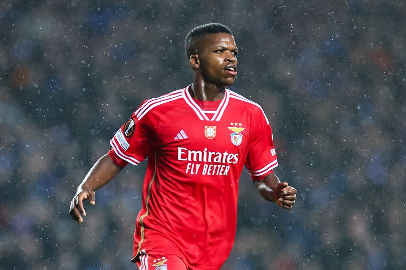 Florentino Luis of Benfica in action against Rangers