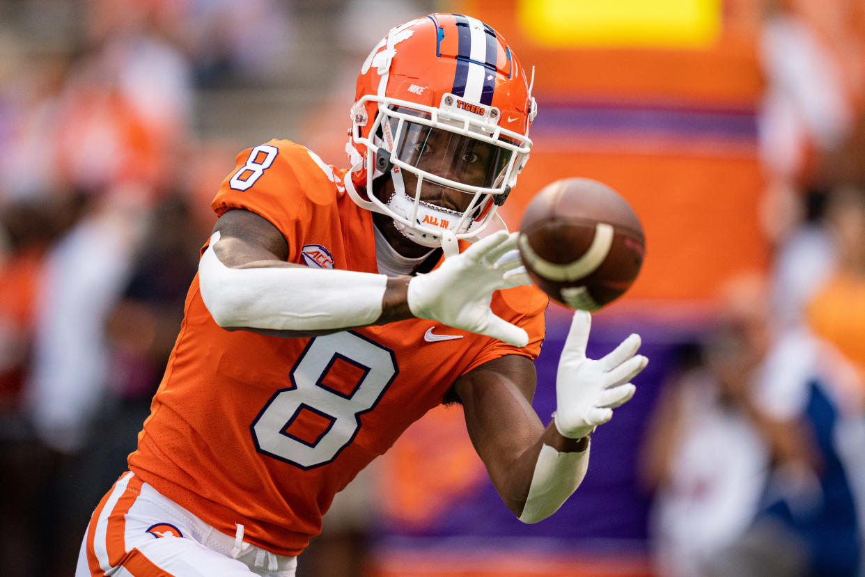 Justyn Ross looked like a star at Clemson prior to a serious neck injury changing his trajectory. (Photo by Jacob Kupferman/Getty Images)