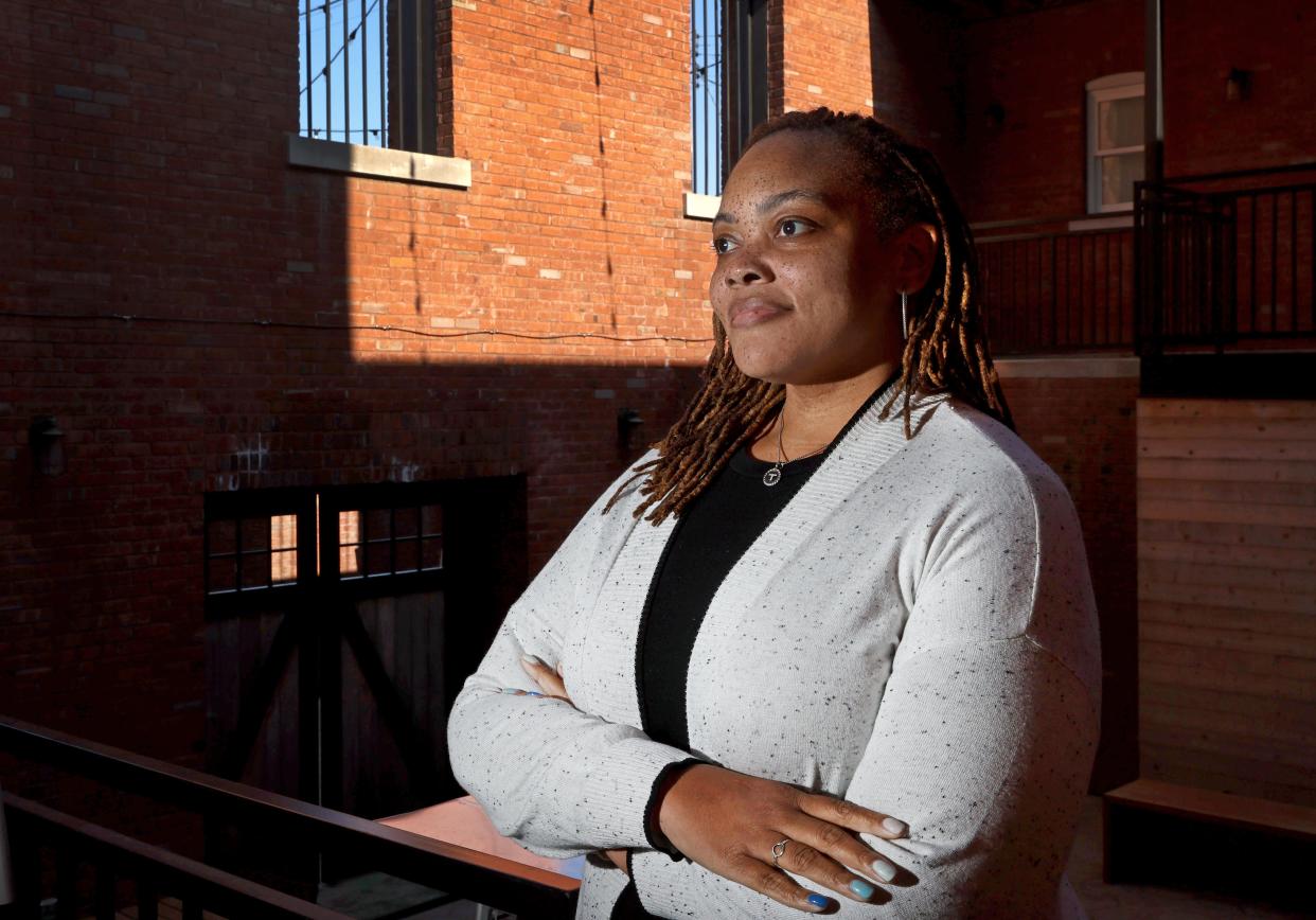 Tami Sawyer in Downtown Memphis on Tuesday, Jan. 25, 2022. Sawyer on Tuesday secured the Democratic nomination for Shelby County General Sessions Court Clerk.