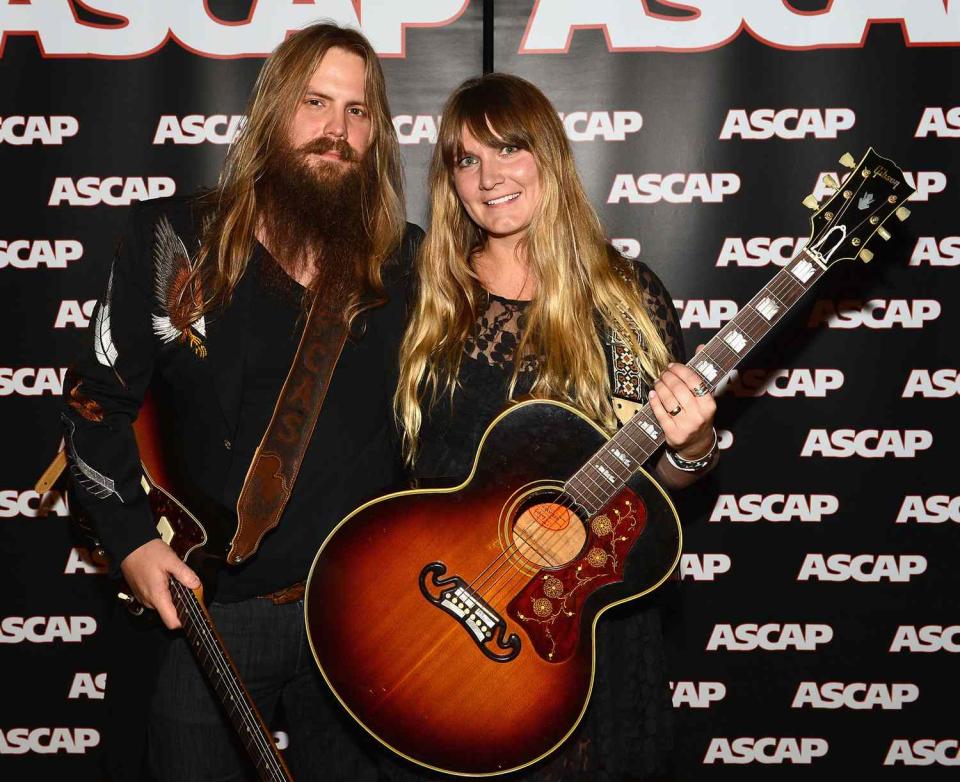 Chris Stapleton and Morgane Stapleton attend the 50th Annual ASCAP Country Music Awards at the Gaylord Opryland Hotel on October 29, 2012 in Nashville, Tennessee