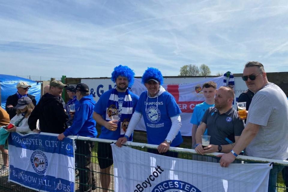 PASSION: Worcester City FC fans are still proud of their team despite the loss to Great Wakering Rovers which ended the club's Wembley dreams <i>(Image: Supplied)</i>
