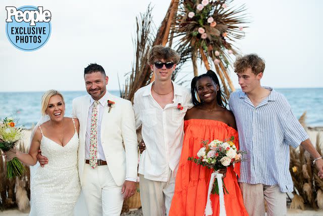 <p>Kathy Thomas Photography</p> Kortney Wilson and Ryan Vella at their wedding in Mexico on July 9, 2023