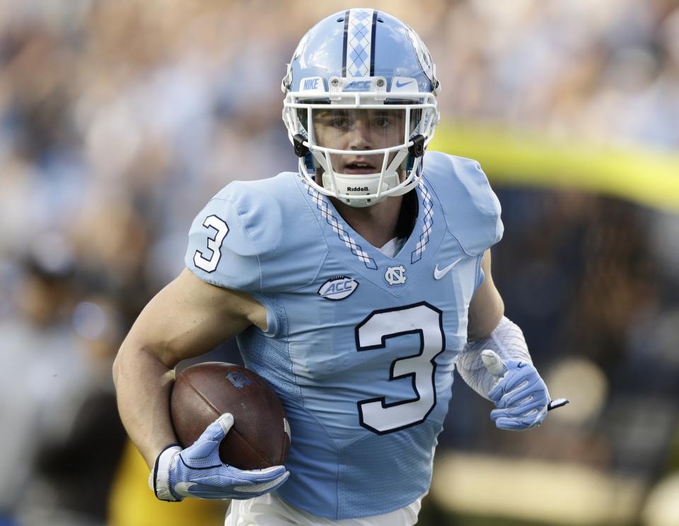 North Carolina’s Ryan Switzer says America is being lazy when all white receivers are compared to other white receivers. (AP)