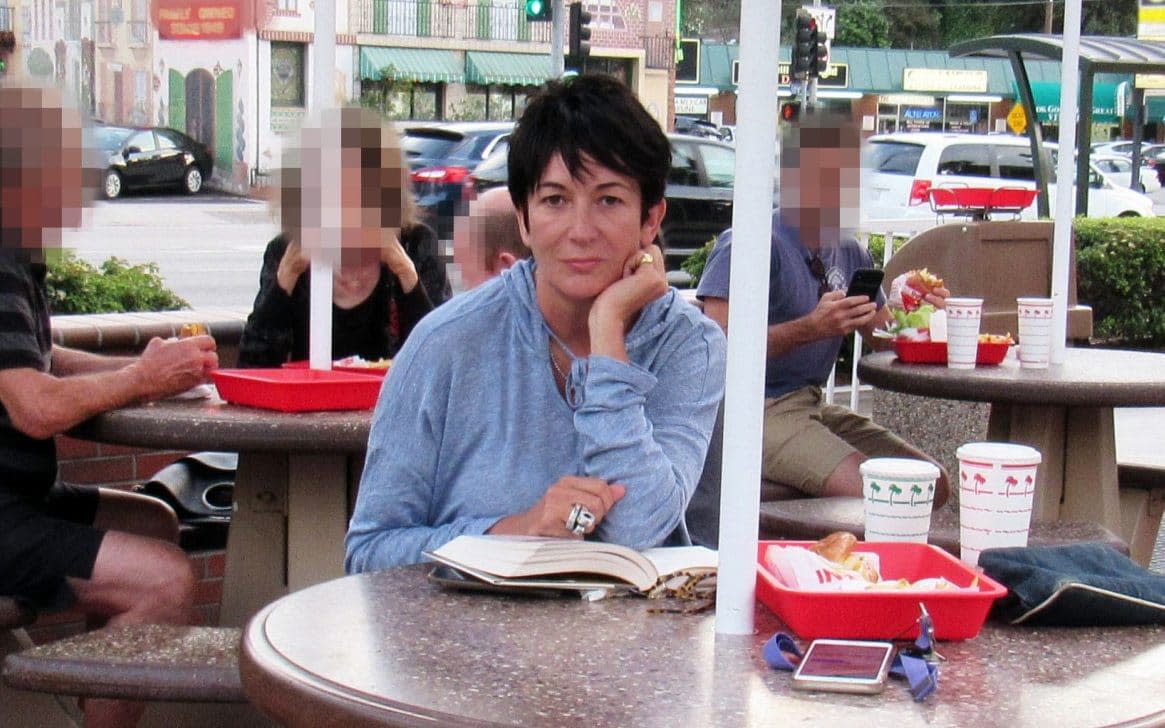 Ghislaine Maxwell posed for a picture at a burger joint in Los Angeles - MEGA